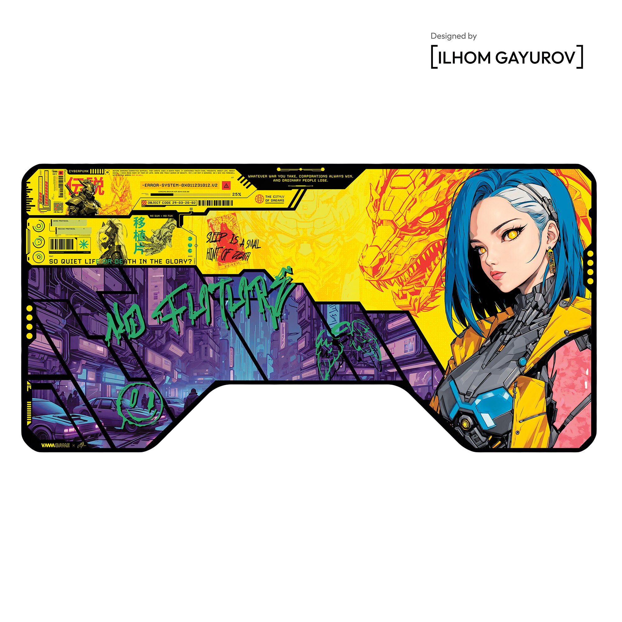 Рабочая поверхность для стола VMMGAME MINI MAT CYBERPUNK