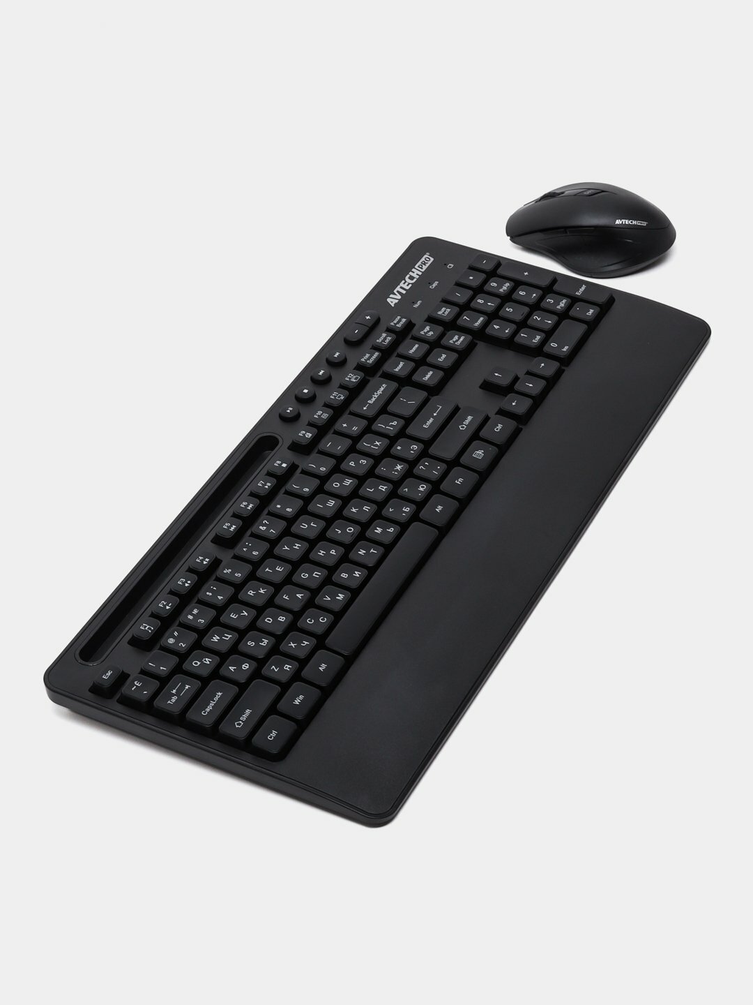 Беспроводная клавиатура и мышь для компьютера, ноутбука, usb, AVTECH PRO CW603 Black — фото 1