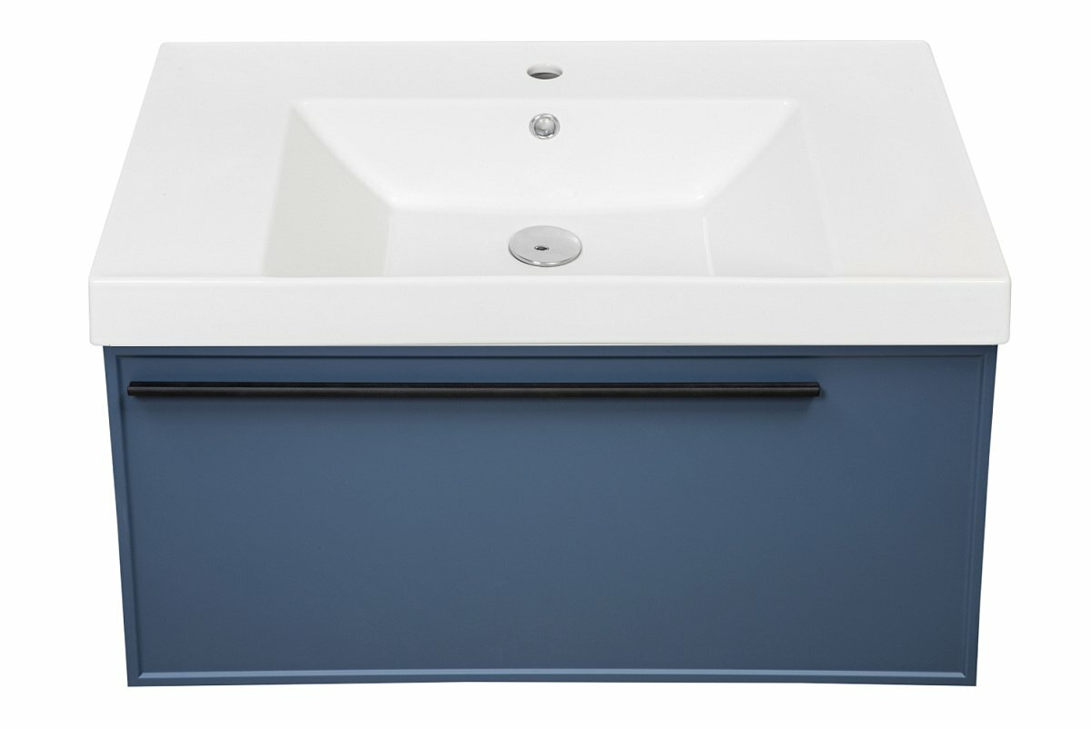Тумба с раковиной LA FENICE Elba Blu Grigio 80 синяя