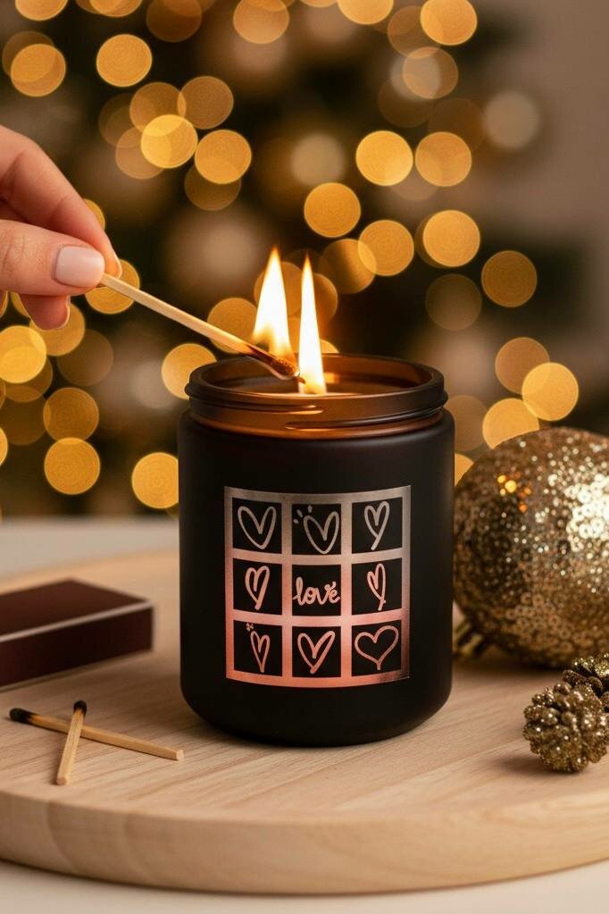 Декоративная свеча интерьерная светодиодная LED в банке ароматическая — фото 1