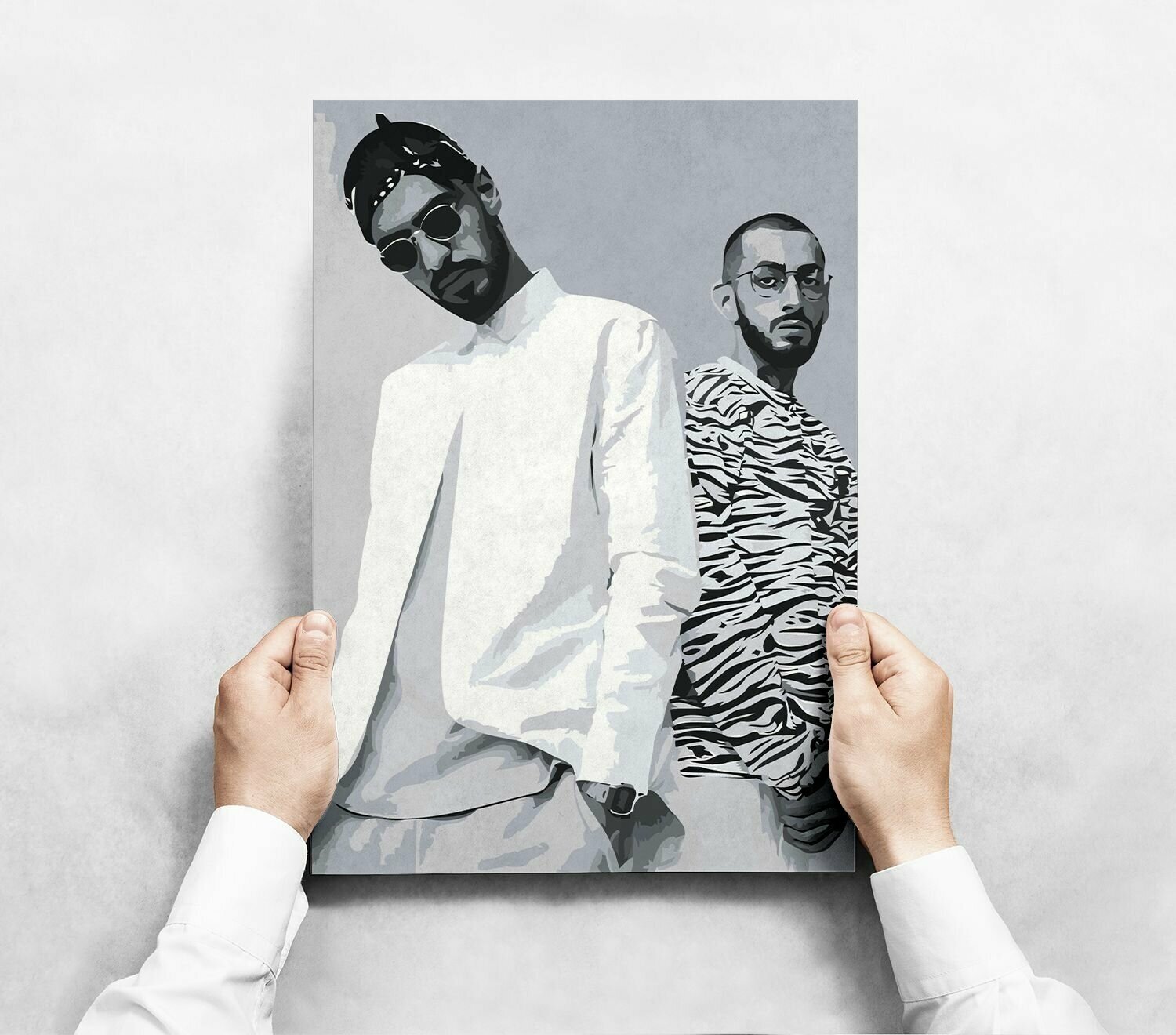 Интерьерный постер "MiyaGi & Andy Panda" формата А4 (21х30 см) без рамы