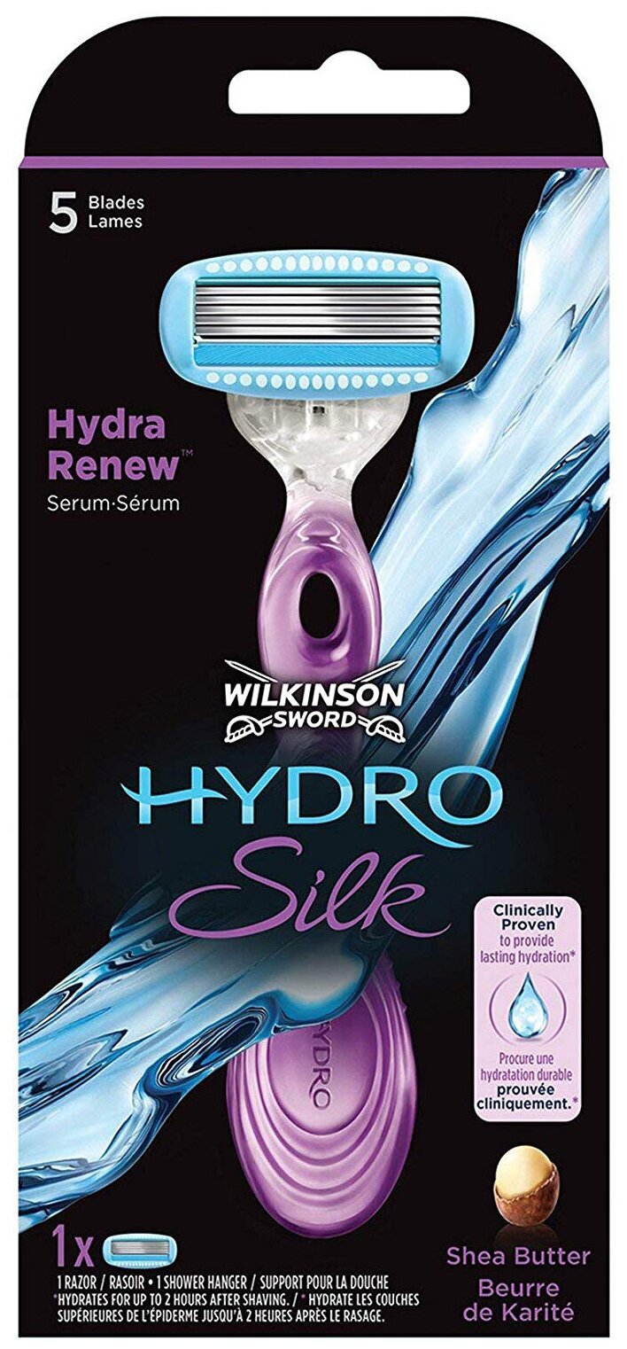 Wilkinson Sword Hydro Silk Бритвенный станок, с 1 сменным лезвием в комплекте