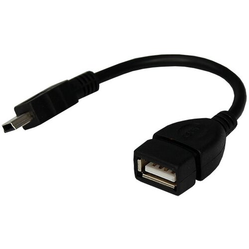 USB кабель OTG mini USB на USB Rexant 18-1181 шнур 0.15 м черны (10 штук) rexant шнур с сердечником 7 мм 50 м черный rexant