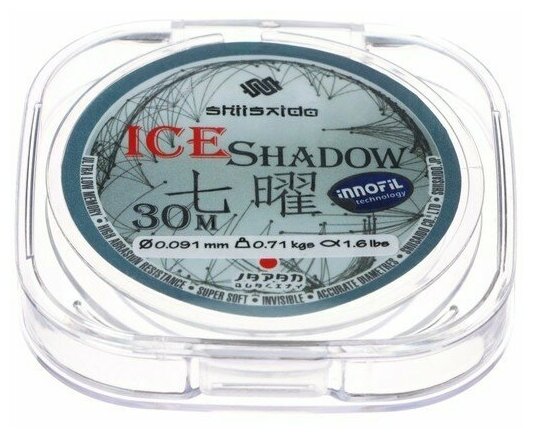 Леска "Shii Saido" Ice Shadow L-30 м d-0091 мм test-071 кг прозрачная/10/400/