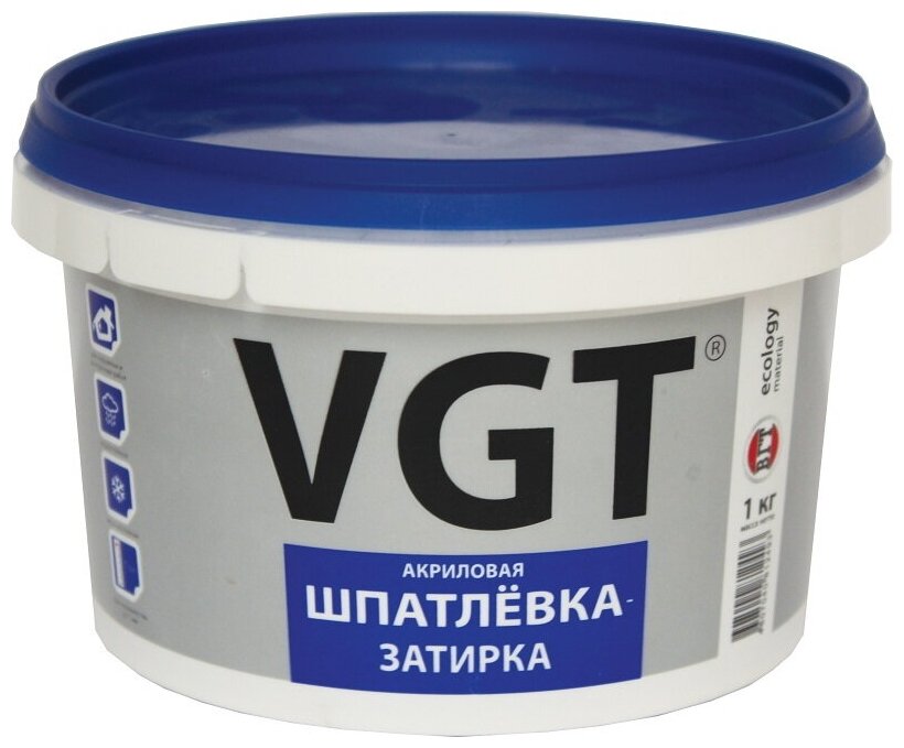 фото Шпатлевка VGT акриловая шпатлевка-затирка