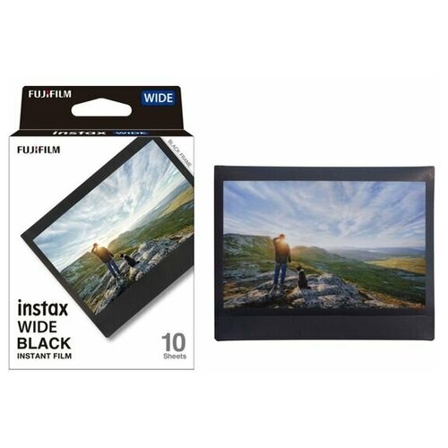 Картридж Fujifilm Instax Wide с чёрной рамкой, 10 фото картридж polaroid color film for i type black frame цветная кассета черные рамки