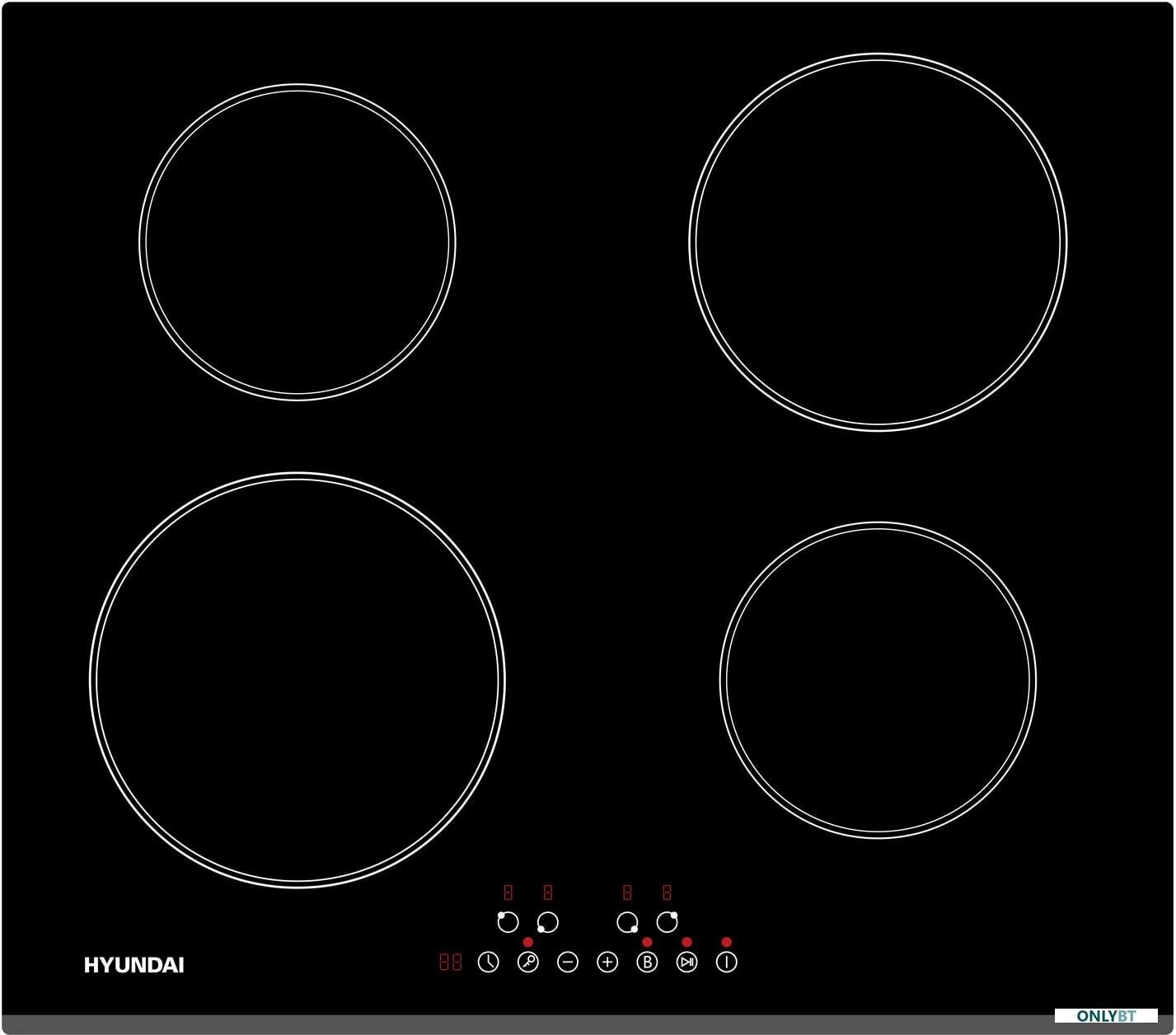Индукционная варочная панель Hyundai HHI 6750 BG, черный