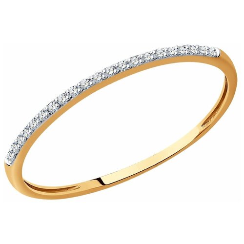 Кольцо SOKOLOV Diamonds из золота с бриллиантами 1012332, размер 16.5