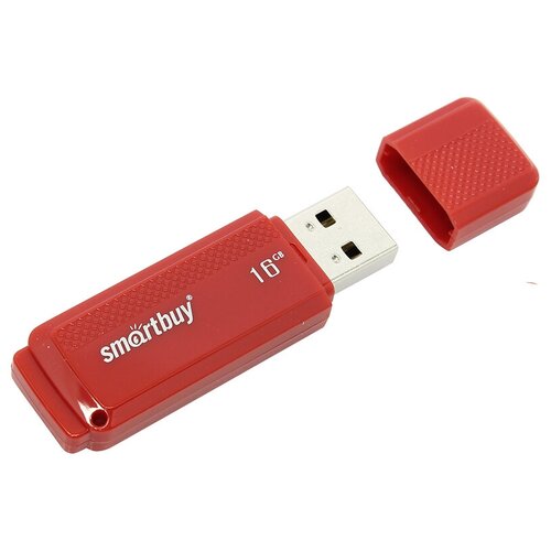 Память Smart Buy "Dock" 16GB, USB 2.0 Flash Drive, красный - 3 шт.