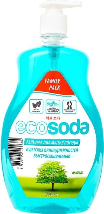 Бальзам Ecosoda Original для мытья посуды и детских принадлежностей 1л