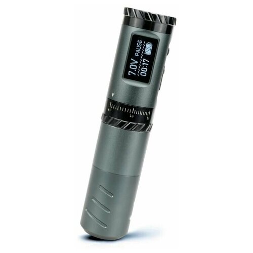 Беспроводная машинка ручка для тату и перманентного макияжа с функцией регулировки хода толкателя AVA GT PEN EP10 Grey