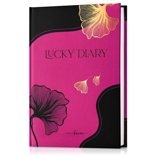 Ежедневник Leona Bureau полугодовой недатированный, коллекция Lucky Diary, формат А5, в цвете фуксия