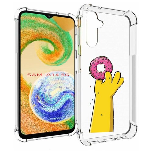 Чехол MyPads вкусный-пончик для Samsung Galaxy A14 4G/ 5G задняя-панель-накладка-бампер чехол mypads олень для samsung galaxy a14 4g 5g задняя панель накладка бампер