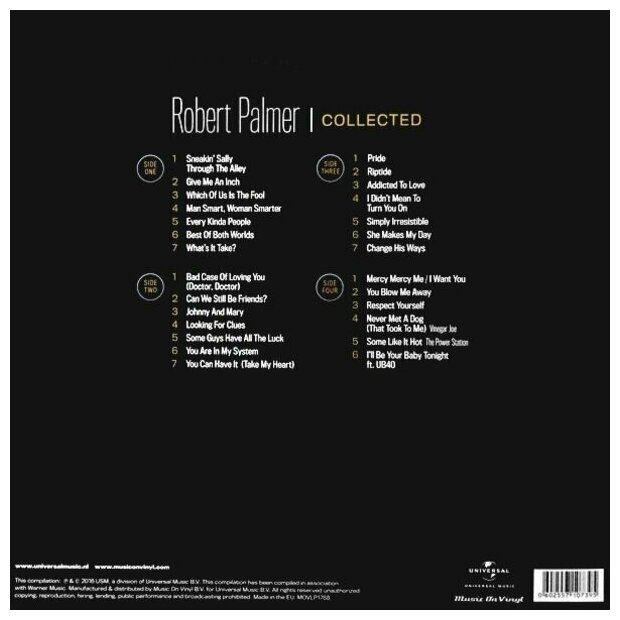 Robert Palmer Robert Palmer - Collected (2 LP) IAO - фото №2