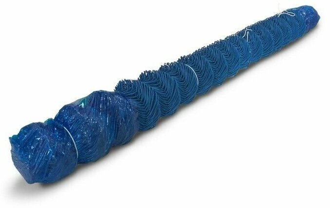 Сетка-рабица ячейка 50х50мм, толщина 2,6мм, с полимерным покрытием, синяя рулон 1,5х10м