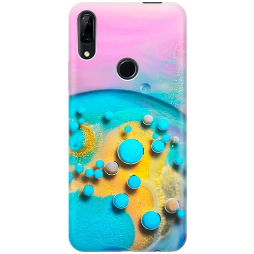 фото Ультратонкий силиконовый чехол-накладка для huawei p smart z / honor 9x с принтом "цветные капли" gosso