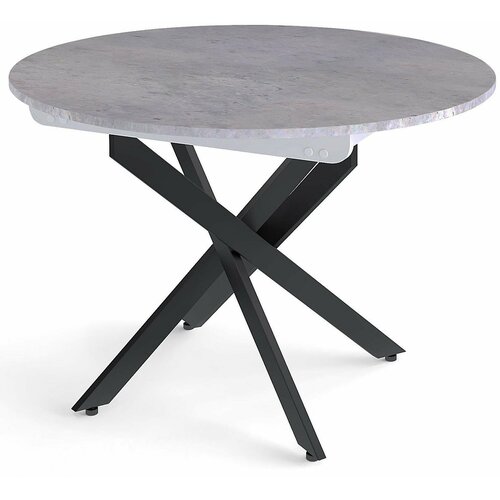 Стол Dikline RDB100 Дуб Бетон (ЛДСП EGGER)/опоры черные