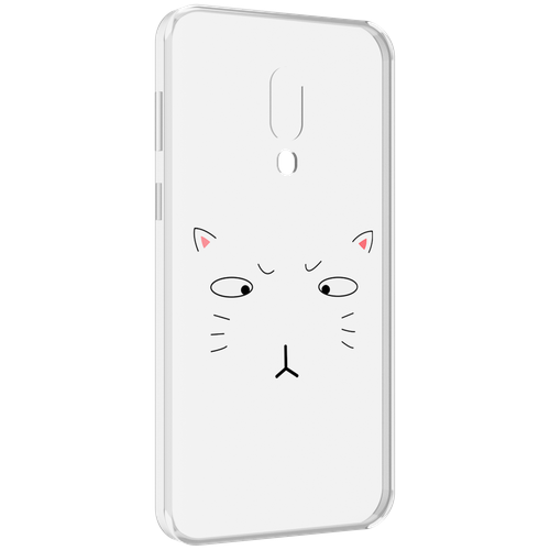 Чехол MyPads кот-части-лица для Meizu 16 Plus / 16th Plus задняя-панель-накладка-бампер