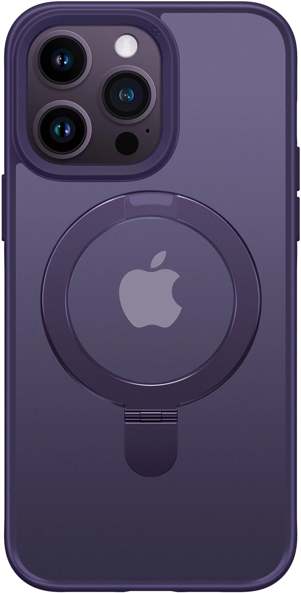 Премиум чехол с крепким MagSafe и подставкой для iPhone 14 Pro MAX, фиолетовый