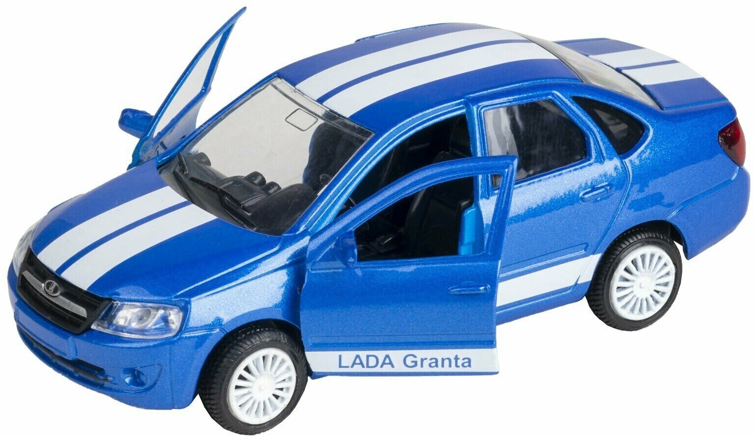 Машинка "LADA GRANTA" тюнинговая версия масштабная модель 1:36, белый, синий