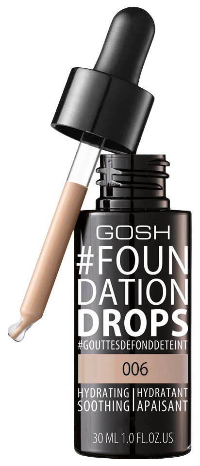 GOSH Тональный крем Foundation Drops, SPF 10, 30 мл, оттенок: 006 tawny