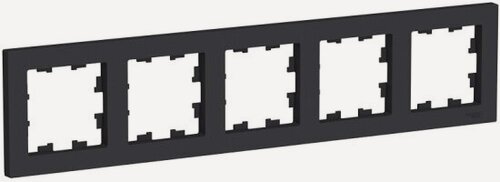 Изображение товара Рамка Systeme Electric (schneider Electric) SCHNEIDER ELECTRIC ATLASDESIGN, карбон 5-постовая, ATN001005