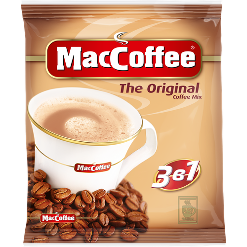 Растворимый кофе MacCoffee The Original 3 в 1, в пакетиках, 10 уп., 200 г