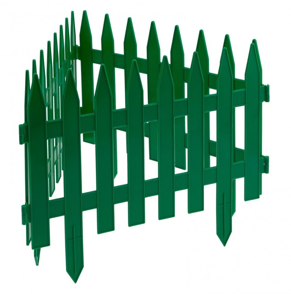 Забор декоративный "Рейка", 28 х 300 см, зеленый, Россия, Palisad (65005)