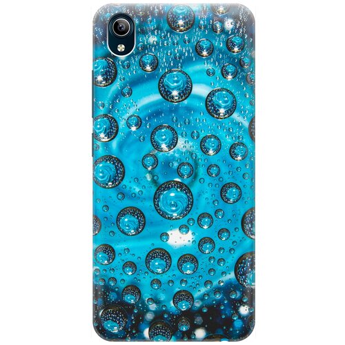фото Re:pa накладка transparent для vivo y91c с принтом "голубые капли"