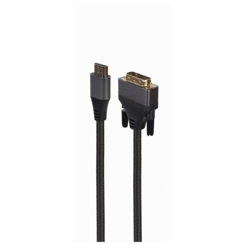 Gembird кабели Cablexpert Кабель HDMI-DVI , 4K, 19M 19M, 1.8м, single link, пакет CC-HDMI-DVI-4K-6