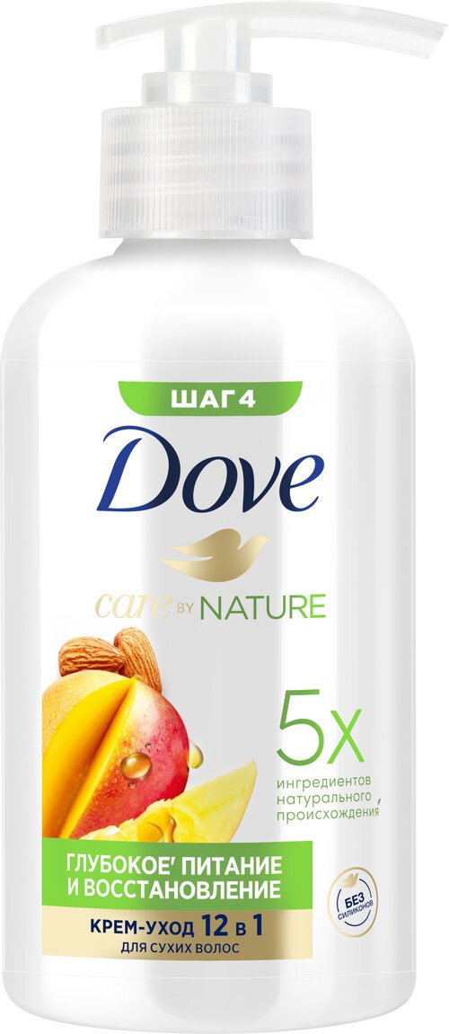 Dove крем-уход для волос Глубокое питание и восстановление, 280 г, 280 мл, банка