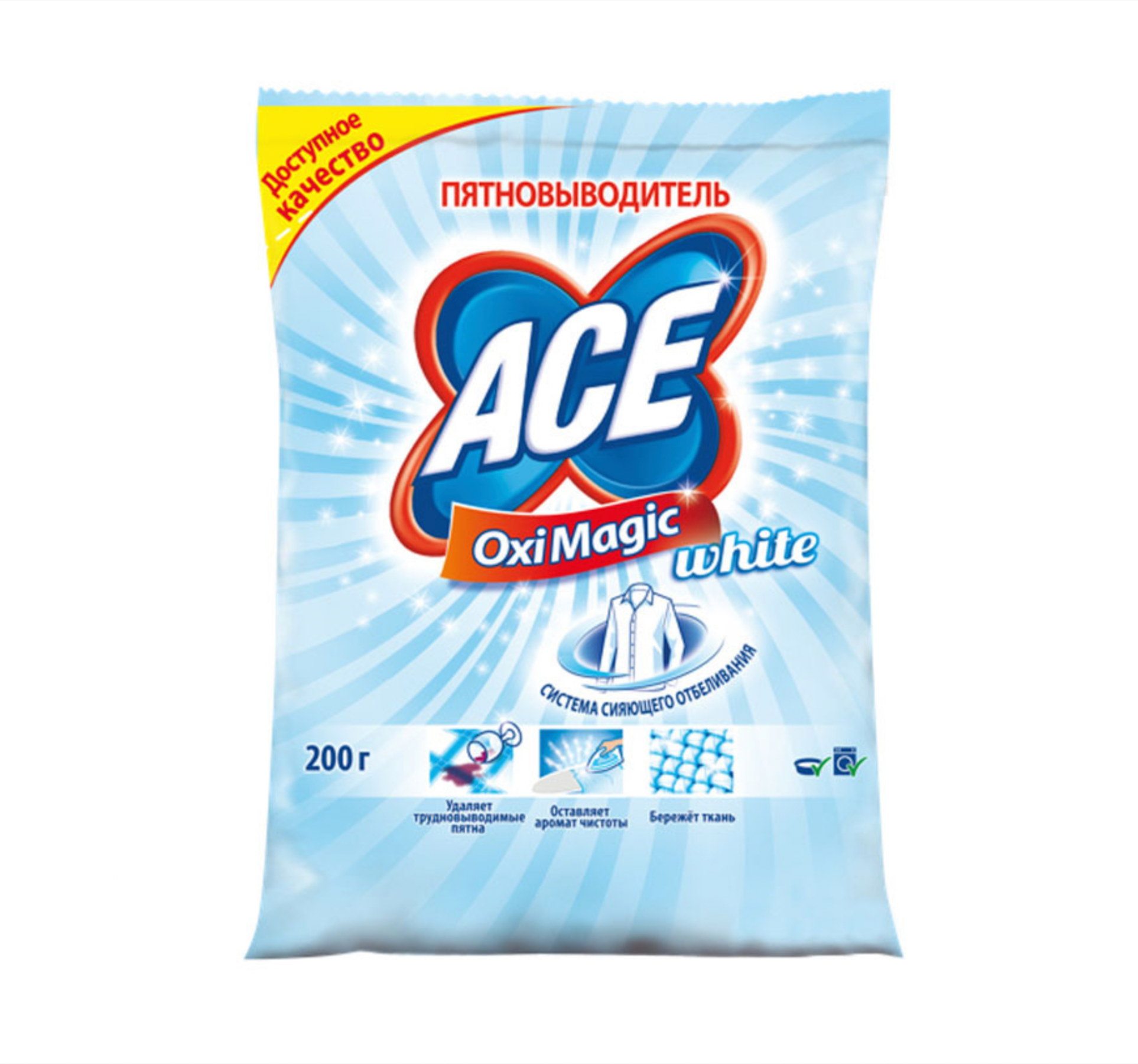 Пятновыводитель ACE Oxi Magic White, 200 г - фото №5