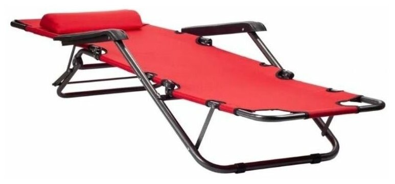 Кресло-шезлонг складное CHO-153 ECOS, красное арт.993135 - фотография № 4
