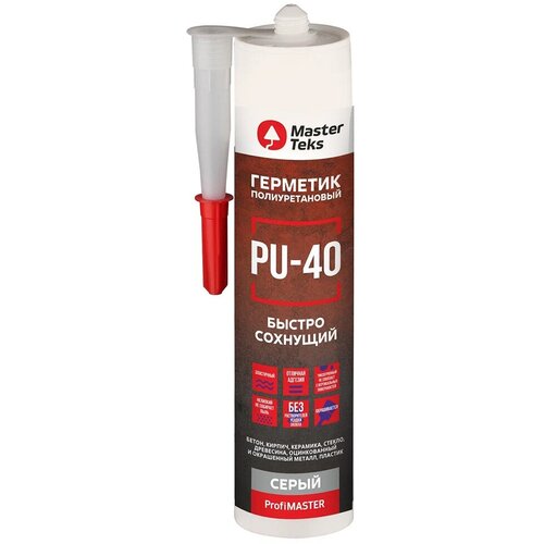 Полиуретановый герметик MasterTeks Profimaster PU-40, 280 мл, серый