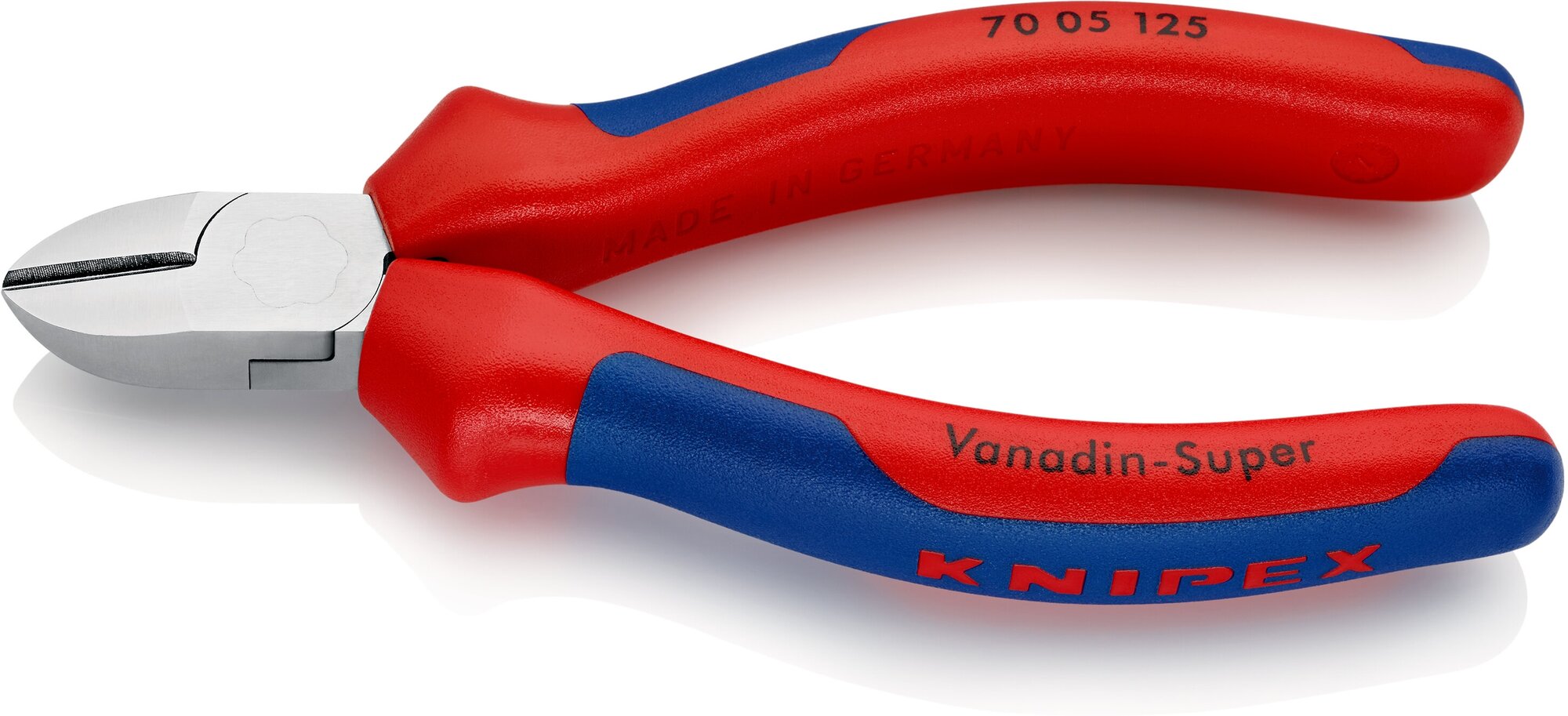 Бокорезы KNIPEX 125 мм, хром, 2-комп ручки KN-7005125