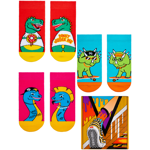 фото Носки, tatem socks, "динозавры", размер 36-40, 3 пары