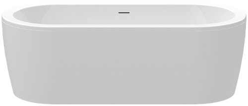 Ванна Cezares Slim 180х80 см SLIM CENTRAL-180-80-60-W37-SET со сливом-переливом, белая