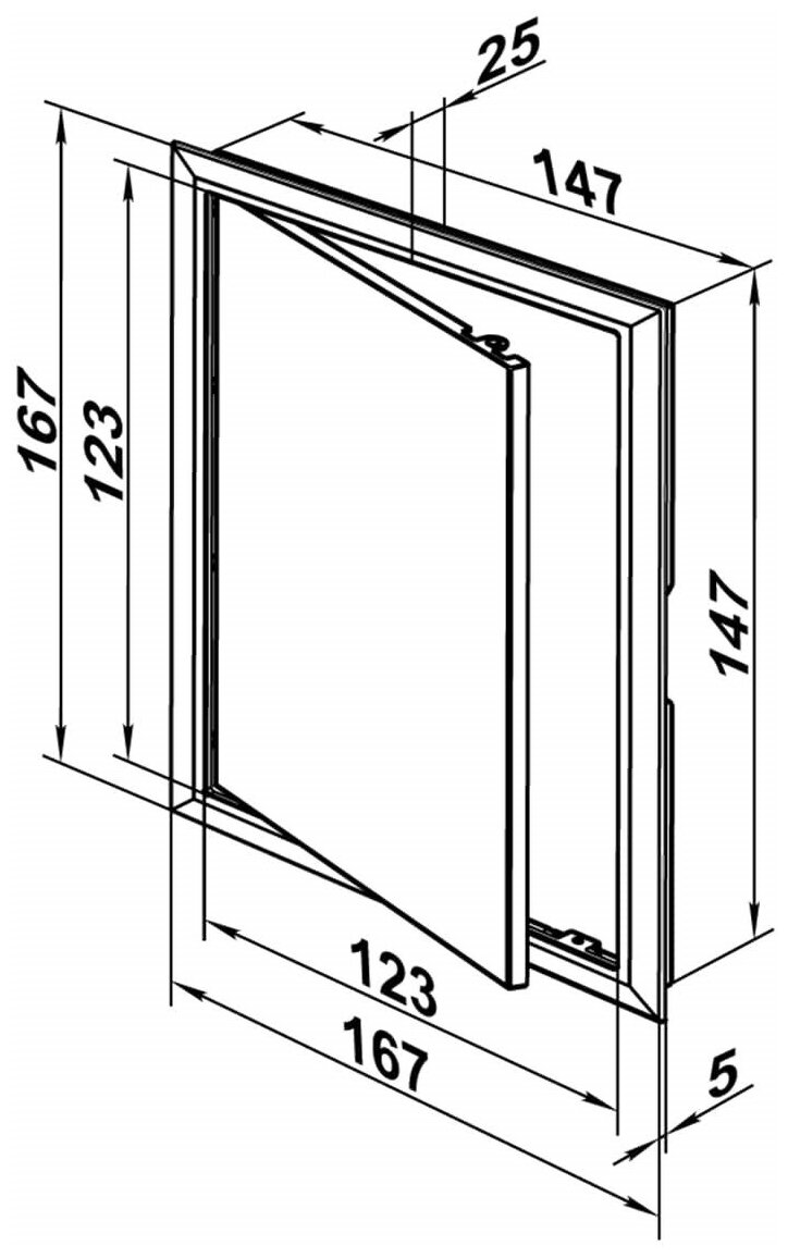Дверца ДРП 150х150 (Р) коричневая - фотография № 2