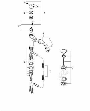 Смеситель Grohe Eurosmart 23976003 для парикмахерской - фото №12