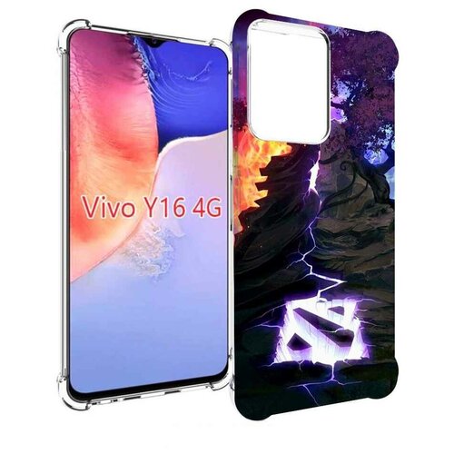 Чехол MyPads dota 2 логотип для Vivo Y16 4G/ Vivo Y02S задняя-панель-накладка-бампер чехол mypads dota 2 juggernaut для vivo y16 4g vivo y02s задняя панель накладка бампер