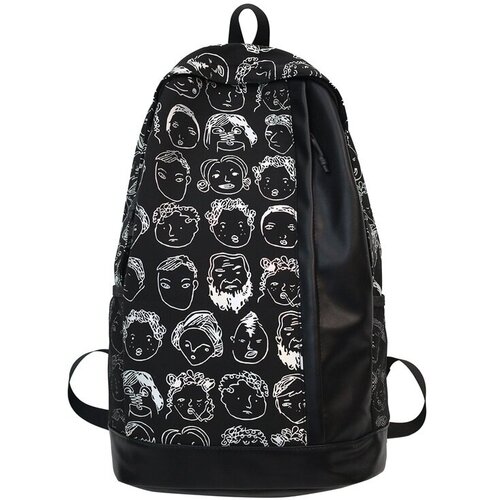 фото Рюкзак люди черный / городской рюкзак / школьный рюкзак тоторо шоп