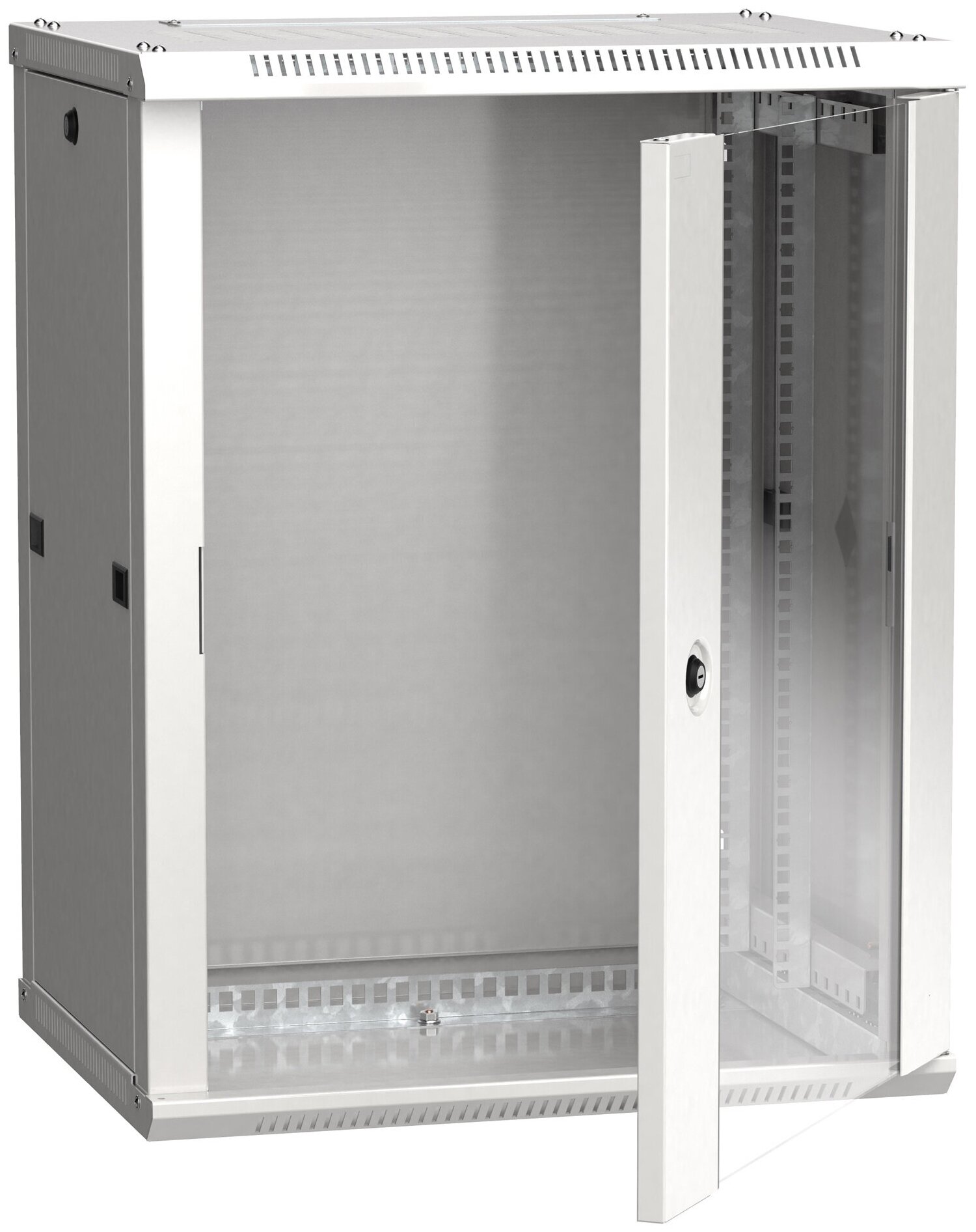Шкаф монтажный ITK LINEA W (LWR3-12U64-GF) настенный 12U 600x450мм пер. дв. стекл 90кг серый 350мм 29кг 200град. IP20 IK08 сталь