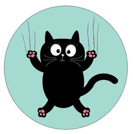 Держатель-подставка для телефона "Кот на стекле" (попсокет) PopSocket MUH27