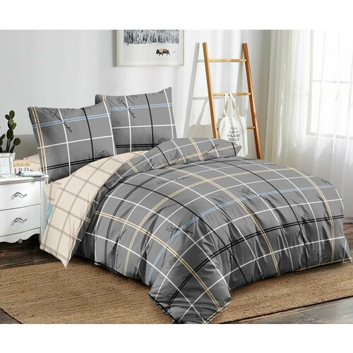 Постельное белье 1.5 спальное, поплин.