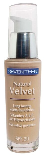 SEVEN7EEN Тональный крем Natural Velvet Long Lasting Matte Foundation, 35 мл, оттенок: 06, 1 шт.