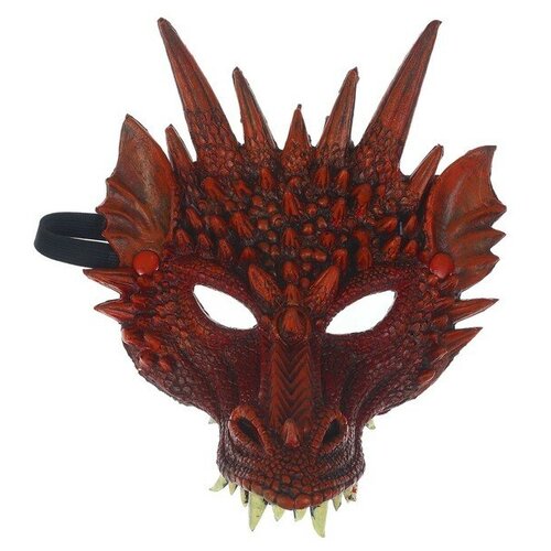 Карнавальная маска «Дракон», цвет бордовый маска дракон цвет синий