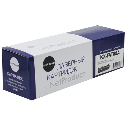 Картридж NetProduct N-KX-FAT88A, 2000 стр, черный тонер для panasonic kx fl401 402 403 flc411 412 413 kx fat 88a фл 60 gold atm