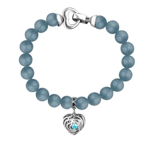 фото Браслет с ангелитами и шпинелью из серебра 01б451937-2 эстет