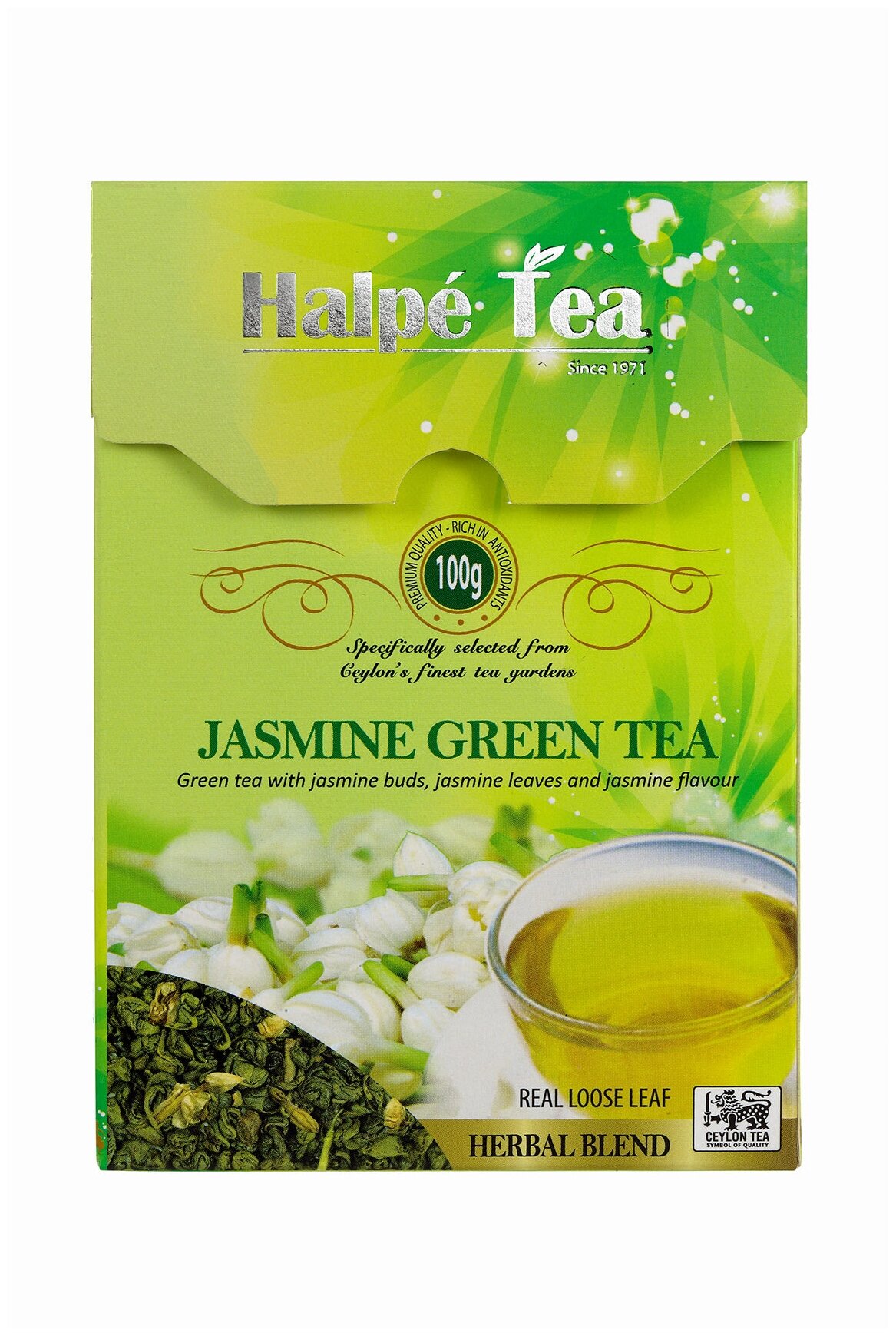 Чай зеленый листовой Halpe Gun Powder Jasmine с жасмином, 100 г - фотография № 2