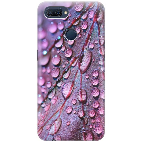 фото Re:pa накладка transparent для oppo a12 / a7 / a5s с принтом "лист в каплях"